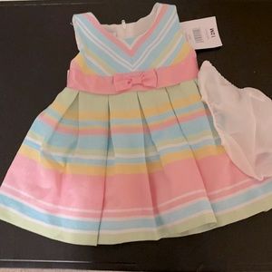 Multi Color dress with bow waist